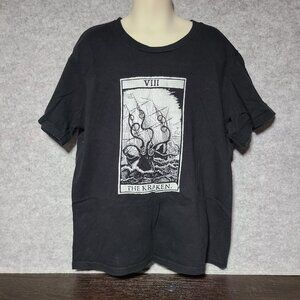 GUC Boys Black Kraken Tarot Tee Size M Port & Company